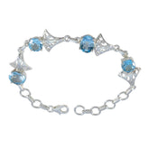 Camilla Featherlight Blue Links Bracelet for Everyday Glam